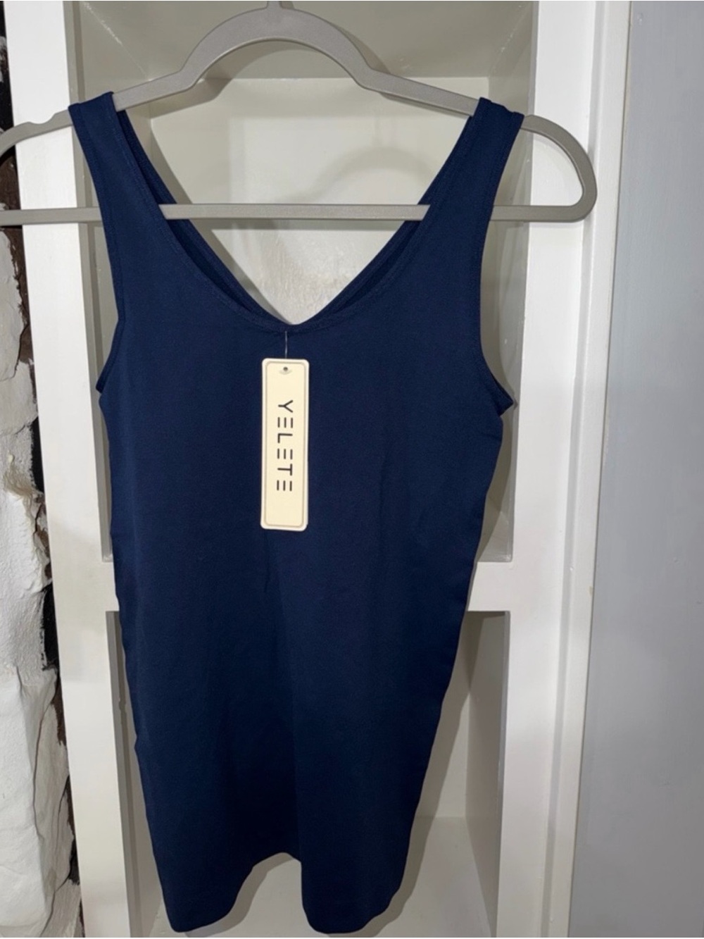 Yelete Navy V-Back Tank Top